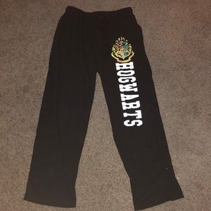 Harry Potter pajama bottoms.
